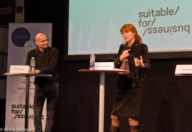 Kim Brinckmann (from the Ministry of Science, Innovation and Higher Education), Hanne Leth Andersen (Pro-rector of Roskilde University) at the Suitable for Business 2013
